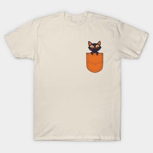 Pocket Cute Cat T-Shirt